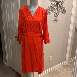 Soft Surroundings‎ Bold Orange Wrap Dress